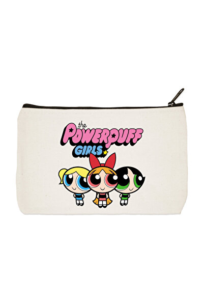 designedfy حقيبة مكياج قماشية مقاومة للماء مطبوعة من Powerpuff Girls - حامل ق...