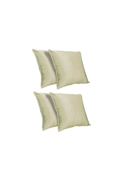 In House 4 Pieces Velvet Decorative Cushion Set Solid Design - 45x45 cm