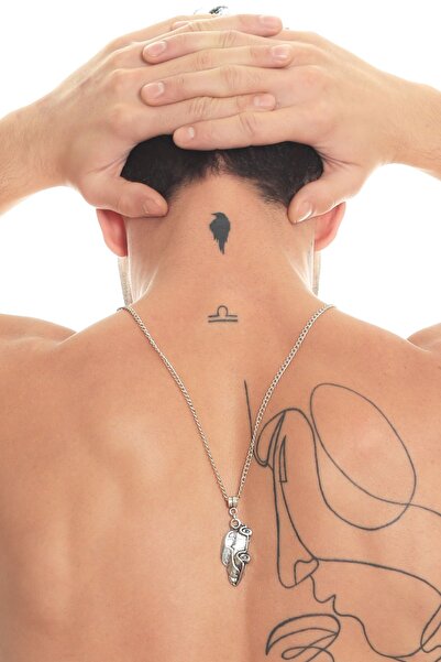 LABALABA ERKEK ANTİK GÜMÜŞ KAPLAMA OTOMOBİL KOLYE