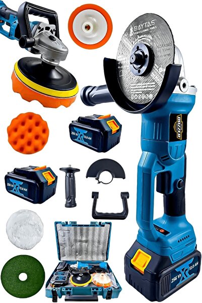 DOZZER 256 Vf Bakır Sargılı Kömürsüz Motor Devir Ayarlı 2 Akülü Spiral Taşlam...