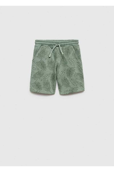 MANGO Kids Bermudashorts mit Blattmuster