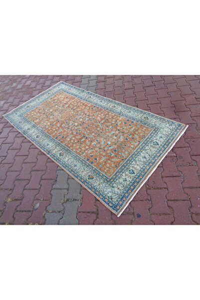 116x220 Cm El Yapımı Şahane Turuncu Kayseri-Bünyan Halısı, Temiz,Kullanıma Hazır 1313