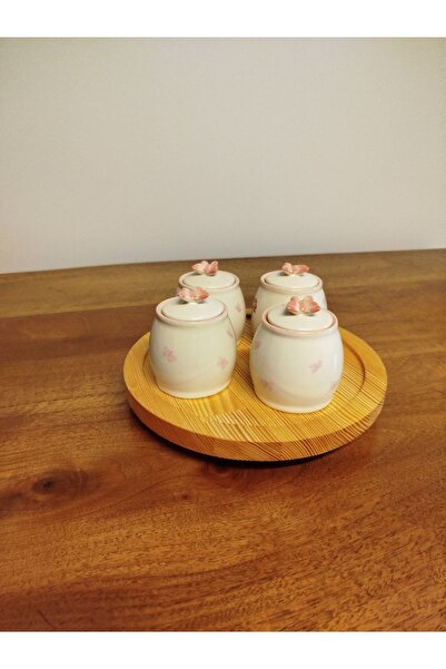 AR&MA WOOD Wooden Presentation Organizer with 360 Degree Rotatable Stand - Spice Bowl Organizer Cake Stand