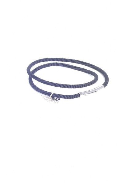 LABALABA WOMEN'S STEEL CLOSURE BLACK ACRYLIC COIL BRACELET