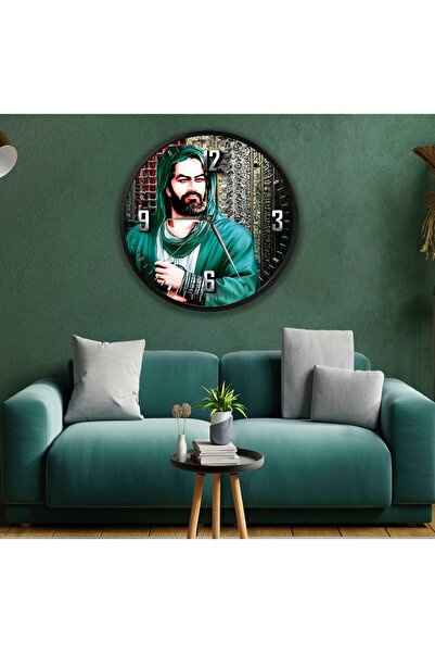 EMYA HOME Hz. Ali Kanvas Ahşap Duvar Saati 70 cm