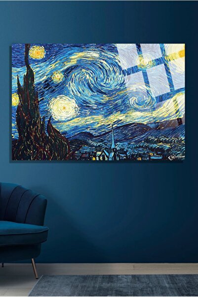 TAULART Ван Гог „Звездна нощ“ Нечуплива стъклена картина, подарък за дома и о...