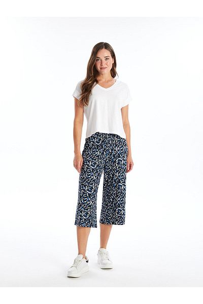 LC Waikiki LCW Grace - Patterned Women's Capri with Elastic Waist
