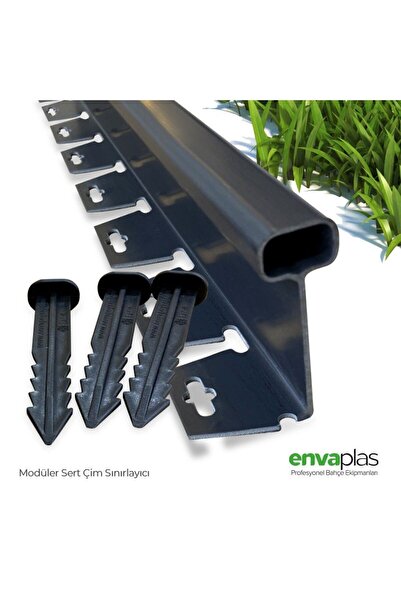 EnvaPlas Profesyonel Bahçe Ekipmanları Pratik Garden Siyah Strong Düz Çim Ayı...