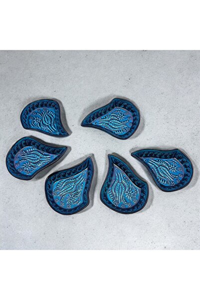 sharpart Sharp&Art Ceramic Embossed Patterned 7 Piece Breakfast and Snack Presentation Set