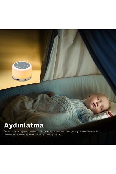 YENİTECH Beyaz Gürültü Makinesi Bebek uyutma ve yetişkinler için doğal sesler...
