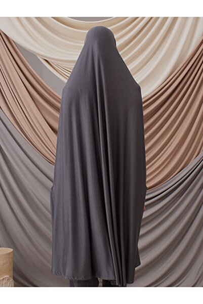 Femple Modest Πρακτικό χιτώνα προσευχής - Σκούρο γκρι, Onesize, Prayer Khimar