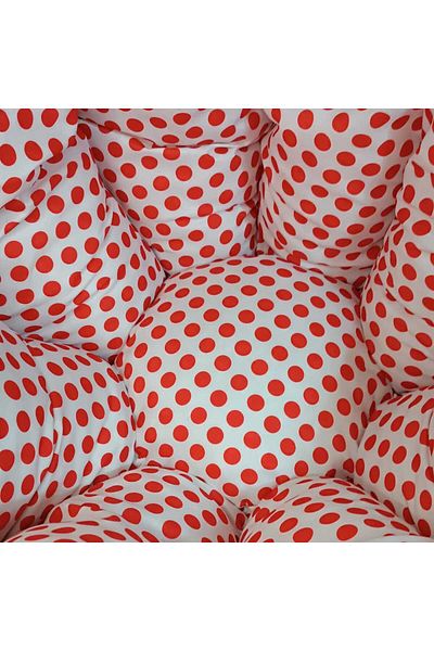 YS HOME TEKSTİL Red Polka Dot Yogurt Fermentation Cushion