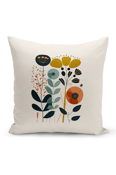 Bertille Home Flower Series Double Sided Digital Printed Throw Pillow Case (Cushion Cover)