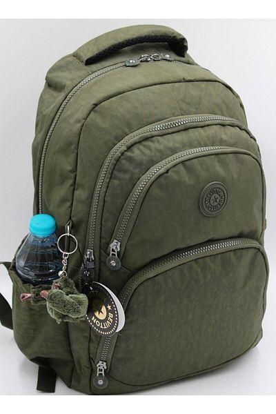 MixxStore Bevitton Wrinkle Αδιάβροχο ύφασμα Χακί Χρώμα Μεγάλο Σχολικό Πακέτο και Τσάντα Ταξιδιού // 2100
