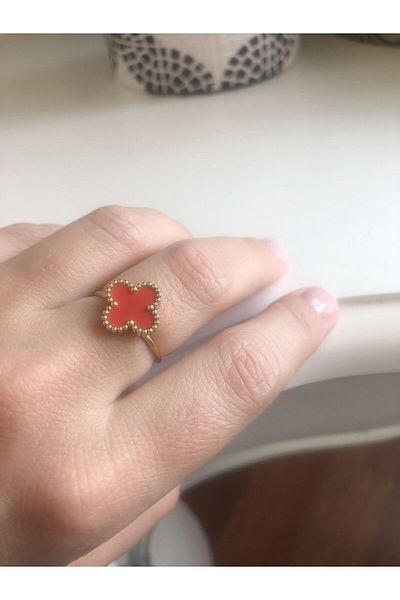 bellss accessory Red Clover Ring