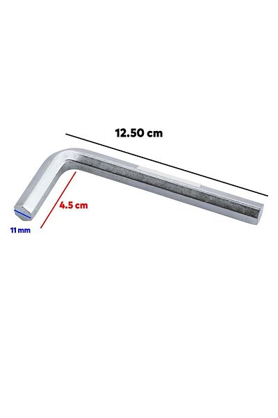 Badem10 Allen Allen 11 mm Metal Wrench - Hexagon, Angle, Screw Nut, Clamping Disassembly - 1 Piece