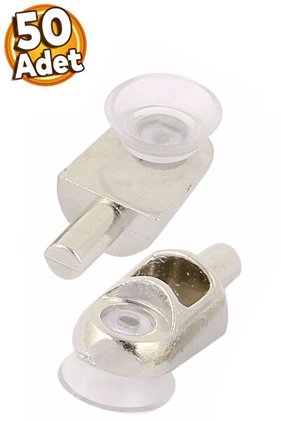 Badem10 Raf Pimi Vantuzlu Cam Ahşap Metal Raf Tutucu Çivisi Mobilya Dolap Pim...