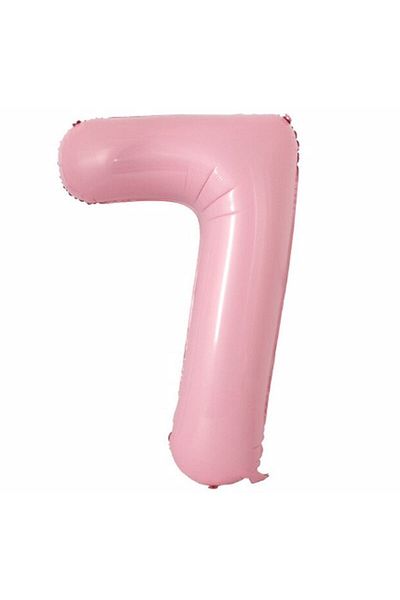 Parti Station Number Foil Balloon Pink Number Balloon Baby Pink 7 Year Old Balloon 76 Cm Number Balloon Flying Balloon Helium Balloon