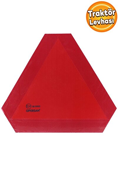 Badem10 Traktör Reflektörü E37 Onaylı Üçgen Reflektörlü Fosforlu Alüminyum Levha (1 Çift)