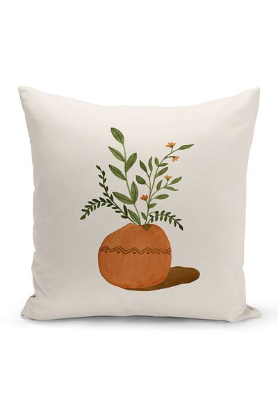 Bertille Home Series Minimalist Digital Printed Double Sided Throw Pillow Cover
