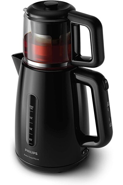 Philips HD7301/00 Çay Makinesi, 1.9 L Kapasite, 360º Döner Taban, Kablo Sarıcı, Siyah