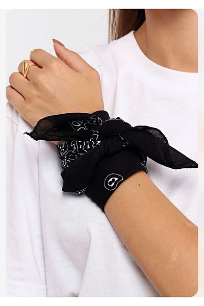 GoldCap Μπαντάνα με έθνικ σχέδιο Unisex Μαύρο