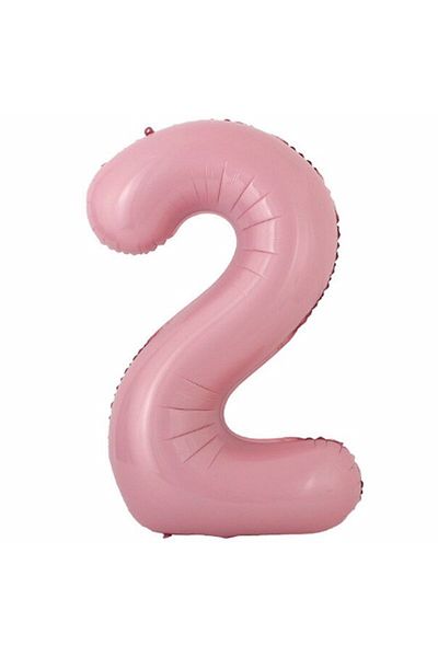 Parti Station Number Foil Balloon Pink Number Balloon Baby Pink 2 Year Old Balloon 76 Cm Number Balloon Flying Balloon Helium Balloon