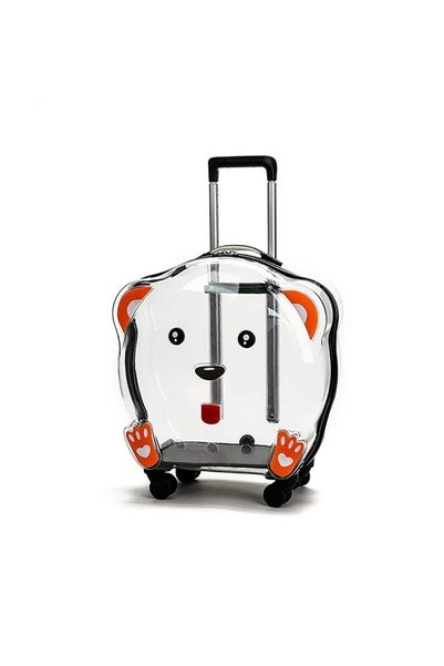 Petlican Çekçekli Tekerlekli Şeffaf Kedi ve Köpek Taşıma Çantası