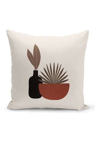 Bertille Home Series Minimalist Digital Printed Double Sided Throw Pillow Cover