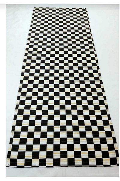 Uçrevtekstil Black and White Checkerboard Pattern Runner