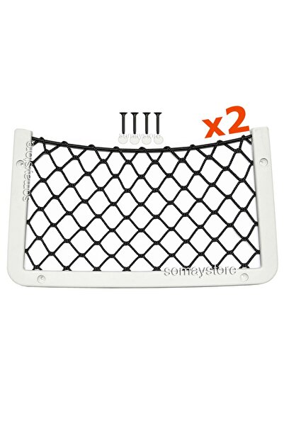 SomayStore Tekne Eşya Taşıyıcı Ceplik Eşya Filesi Beyaz 35x20cm 2 Adet