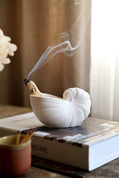 sin istanbul Deniz Kabuğu Palo Santo Tütsülük Beyaz