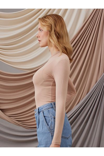 Femple Modest Χρώμα δέρματος Hijab Full Body - Μακρυμάνικο Layer