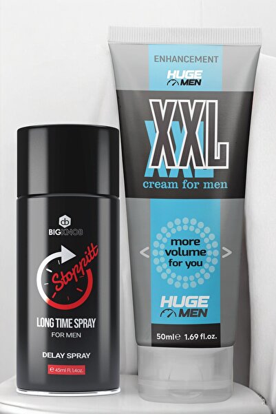 HUGE MEN En İyi Deneyim İçin: 50ml Büyütücülü Krem ve 45ml Geciktiricili Sprey