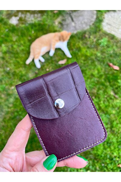 Pinkylola Diktörtgen Diktei Model Bordo Krokodil Baskılı Hakiki Deri Kredi Kartlık , Kartvizitlik Cüzdan