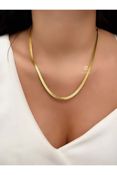 SERAMOR Gold Steel Italian Necklace 45cm