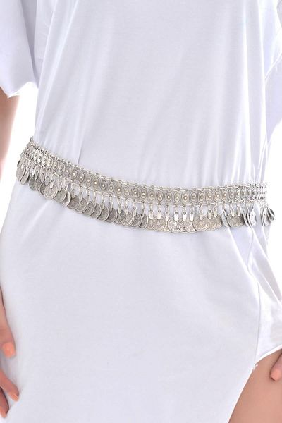 LABALABA WOMEN'S ANTIQUE SILVER PLATED DESIGN BELT
