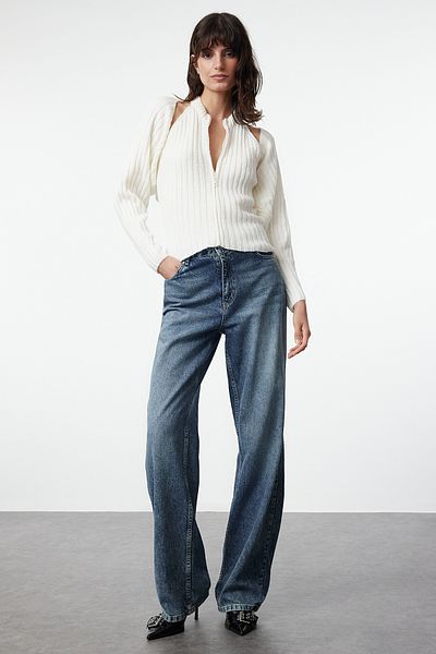 Trendyol Collection Soft Textured Ecru Knitwear Cardigan - With Bolero, TWOAW25HI00187