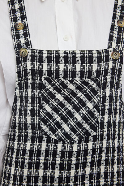 Trendyol Collection Μίνι μπεζ καρό σαλοπέτα TWOAW20EL0208