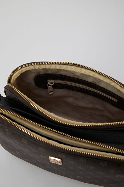 Pierre Cardin Kahve Monogram Kadın Omuz Çantası 05PO22Y1536