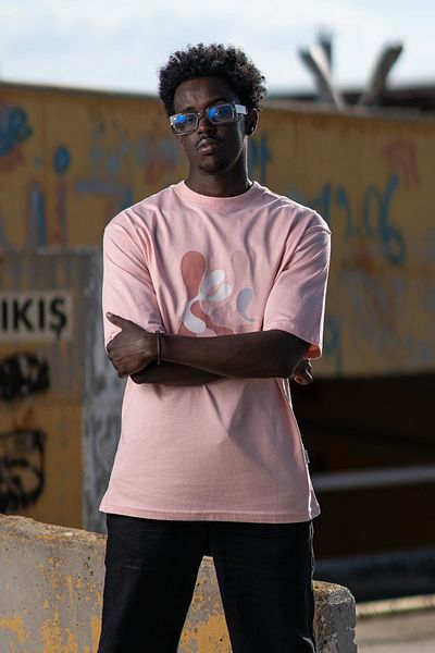 AKÇAYLAR Μπλουζάκι με στάμπα Crew Neck 100% βαμβακερό oversize