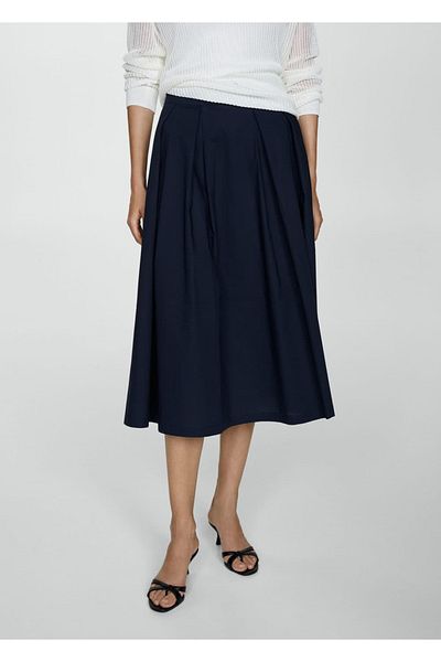 MANGO Woman Redős midi szoknya