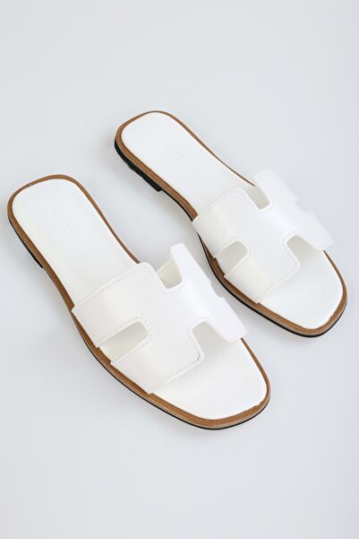 Shoeberry Papuci plati pentru femei White Caprice