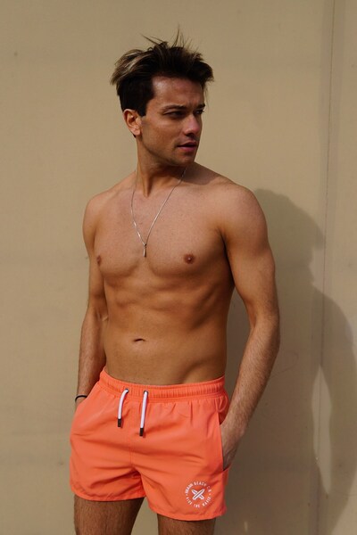 C&City Ανδρικό κοντό μαγιό C12202 Salmon