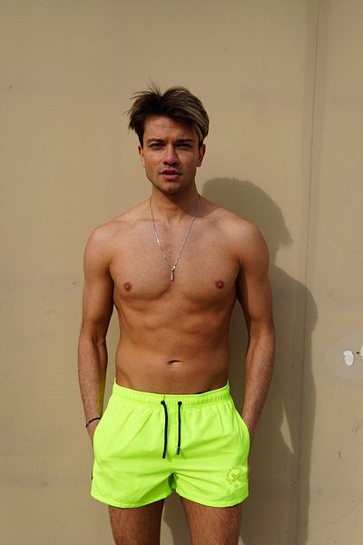 C&City Ανδρικό κοντό μαγιό C12202 Neon Green