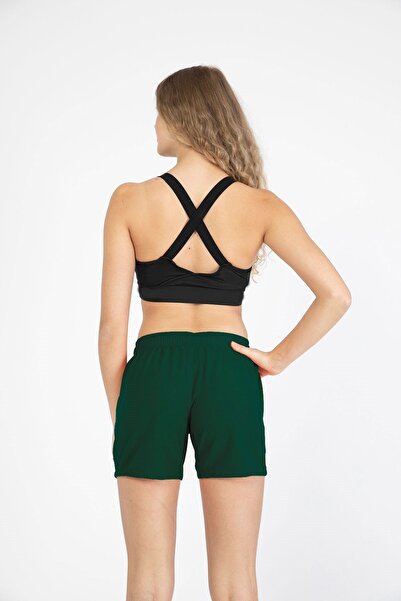 C&City Kadın Likralı Deniz Şort C1813 Yeşil