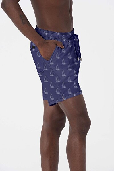 C&City Ανδρικό θαλάσσιο σορτς Χαβάης K-14