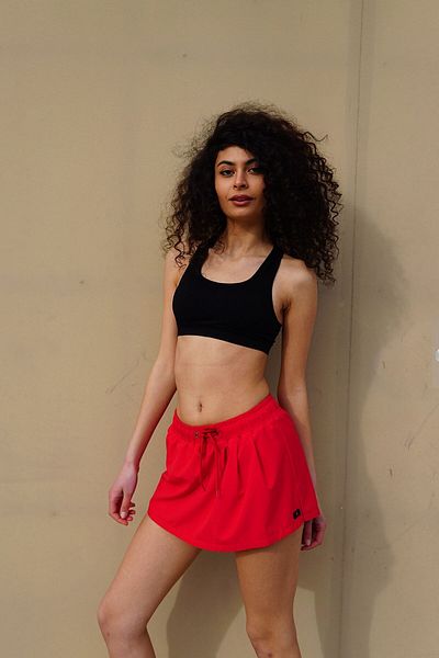 C&City Női Lycra Swim Shorts Szoknya C1810 Piros