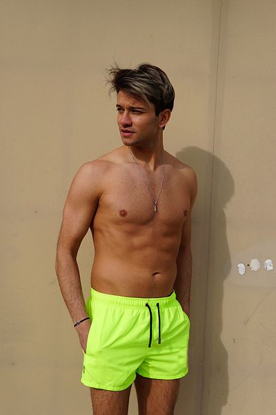 C&City Ανδρικό κοντό μαγιό C12202 Neon Green