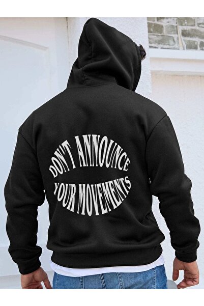 LAVİTTA Don't Announce Your Movements Printed Hoodie Sweatshirt Hoodie